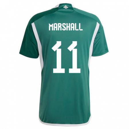 Kandiny Hombre Camiseta Irlanda Del Norte Callum Marshall #11 Verde 1ª Equipación 24-26 La Camisa Chile