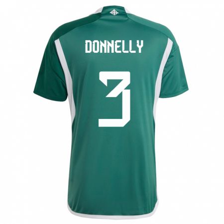 Kandiny Hombre Camiseta Irlanda Del Norte Aaron Donnelly #3 Verde 1ª Equipación 24-26 La Camisa Chile