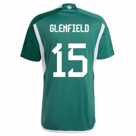 Kandiny Hombre Camiseta Irlanda Del Norte Sam Glenfield #15 Verde 1ª Equipación 24-26 La Camisa Chile