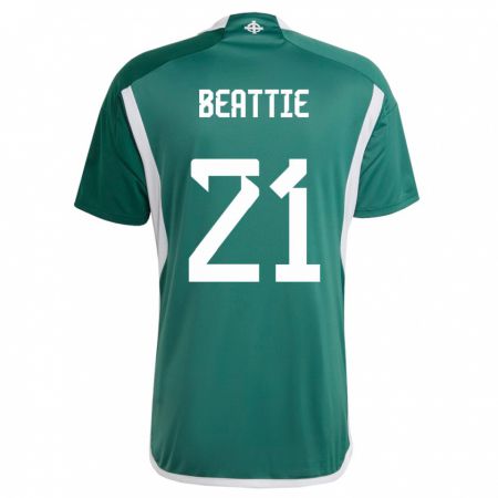 Kandiny Hombre Camiseta Irlanda Del Norte Kerry Beattie #21 Verde 1ª Equipación 24-26 La Camisa Chile