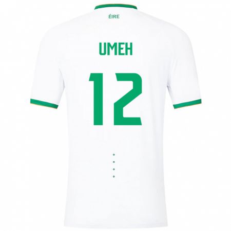 Kandiny Hombre Camiseta Irlanda Jaden Umeh #12 Blanco 2ª Equipación 24-26 La Camisa Chile