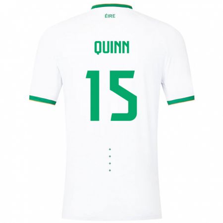 Kandiny Hombre Camiseta Irlanda Lucy Quinn #15 Blanco 2ª Equipación 24-26 La Camisa Chile