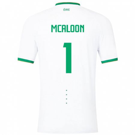 Kandiny Hombre Camiseta Irlanda Naoisha Mcaloon #1 Blanco 2ª Equipación 24-26 La Camisa Chile