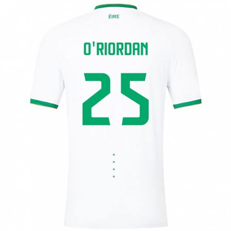 Kandiny Hombre Camiseta Irlanda Claire O'riordan #25 Blanco 2ª Equipación 24-26 La Camisa Chile