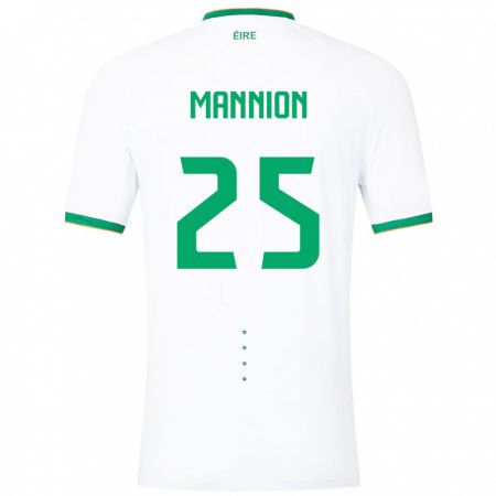 Kandiny Hombre Camiseta Irlanda Aoife Mannion #25 Blanco 2ª Equipación 24-26 La Camisa Chile