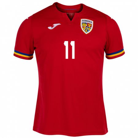 Kandiny Hombre Camiseta Rumania Nicuşor Bancu #11 Rojo 2ª Equipación 24-26 La Camisa Chile