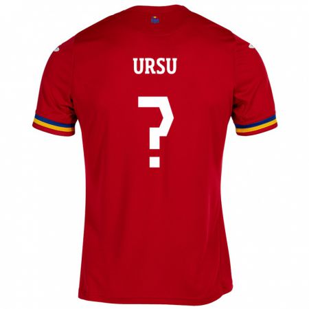 Kandiny Hombre Camiseta Rumania Eduard Ursu #0 Rojo 2ª Equipación 24-26 La Camisa Chile