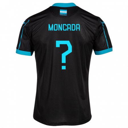 Kandiny Hombre Camiseta Honduras Linda Moncada #0 Negro 2ª Equipación 24-26 La Camisa Chile