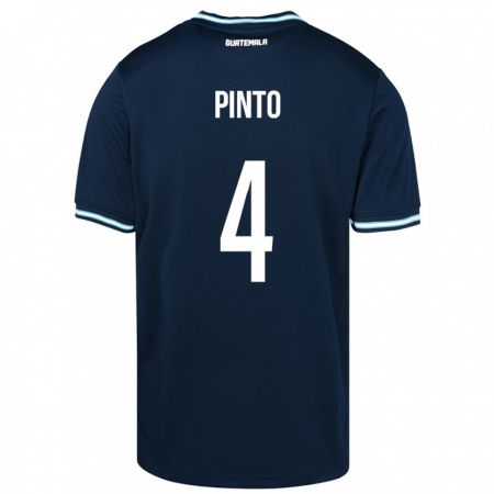 Kandiny Hombre Camiseta Guatemala José Carlos Pinto #4 Azul 2ª Equipación 24-26 La Camisa Chile