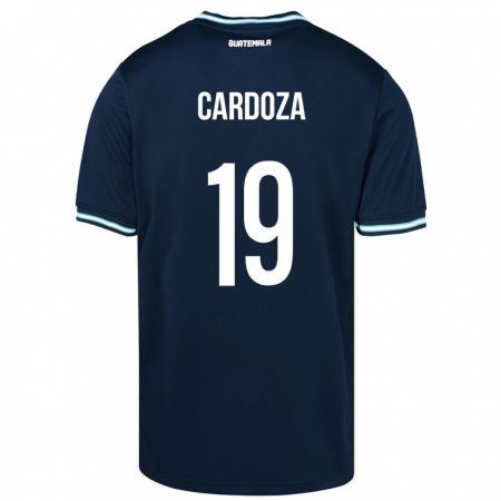 Kandiny Hombre Camiseta Guatemala Elmer Cardoza #19 Azul 2ª Equipación 24-26 La Camisa Chile