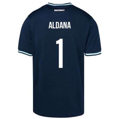 Kandiny Hombre Camiseta Guatemala David Aldana #1 Azul 2ª Equipación 24-26 La Camisa Chile