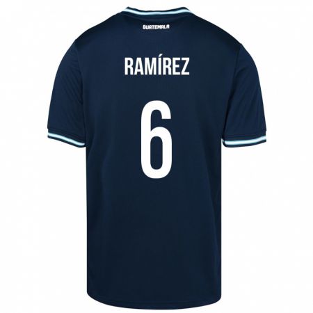 Kandiny Hombre Camiseta Guatemala Kevin Ramírez #6 Azul 2ª Equipación 24-26 La Camisa Chile