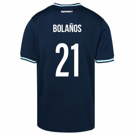 Kandiny Hombre Camiseta Guatemala Diego Bolaños #21 Azul 2ª Equipación 24-26 La Camisa Chile