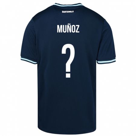 Kandiny Hombre Camiseta Guatemala Rudy Muñoz #0 Azul 2ª Equipación 24-26 La Camisa Chile