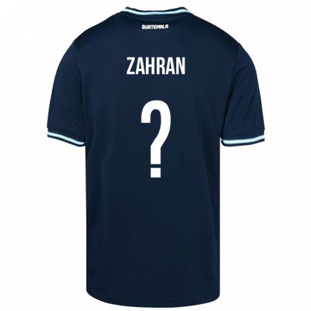 Kandiny Hombre Camiseta Guatemala William Zahran #0 Azul 2ª Equipación 24-26 La Camisa Chile