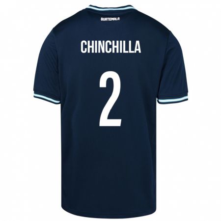 Kandiny Hombre Camiseta Guatemala Nicolás Chinchilla #2 Azul 2ª Equipación 24-26 La Camisa Chile