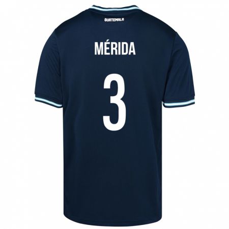 Kandiny Hombre Camiseta Guatemala Daniel Mérida #3 Azul 2ª Equipación 24-26 La Camisa Chile