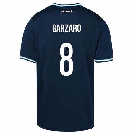 Kandiny Hombre Camiseta Guatemala Santiago Garzaro #8 Azul 2ª Equipación 24-26 La Camisa Chile