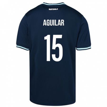 Kandiny Hombre Camiseta Guatemala Carlos Aguilar #15 Azul 2ª Equipación 24-26 La Camisa Chile