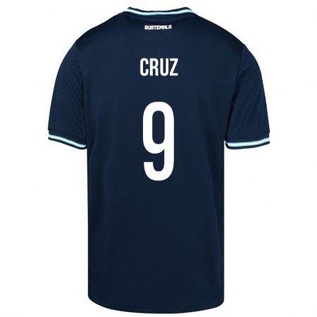 Kandiny Hombre Camiseta Guatemala Celsa Cruz #9 Azul 2ª Equipación 24-26 La Camisa Chile