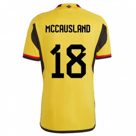 Kandiny Hombre Camiseta Irlanda Del Norte Ross Mccausland #18 Blanco 2ª Equipación 24-26 La Camisa Chile