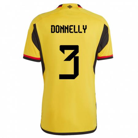 Kandiny Hombre Camiseta Irlanda Del Norte Aaron Donnelly #3 Blanco 2ª Equipación 24-26 La Camisa Chile