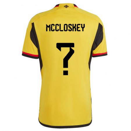 Kandiny Hombre Camiseta Irlanda Del Norte Darragh Mccloskey #0 Blanco 2ª Equipación 24-26 La Camisa Chile