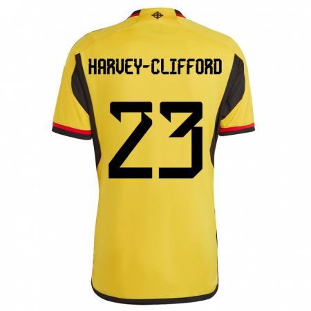 Kandiny Hombre Camiseta Irlanda Del Norte Maddy Harvey-Clifford #23 Blanco 2ª Equipación 24-26 La Camisa Chile