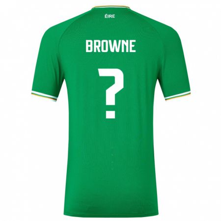 Kandiny Mujer Camiseta Irlanda Luke Browne #0 Verde 1ª Equipación 24-26 La Camisa Chile