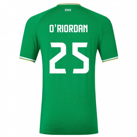 Kandiny Mujer Camiseta Irlanda Claire O'riordan #25 Verde 1ª Equipación 24-26 La Camisa Chile