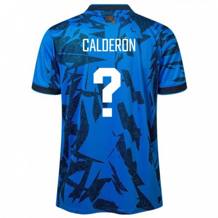 Kandiny Mujer Camiseta El Salvador Paola Calderón #0 Azul 1ª Equipación 24-26 La Camisa Chile