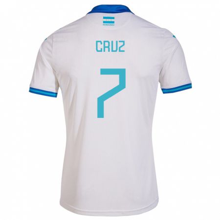 Kandiny Mujer Camiseta Honduras Nixon Cruz #7 Blanco 1ª Equipación 24-26 La Camisa Chile