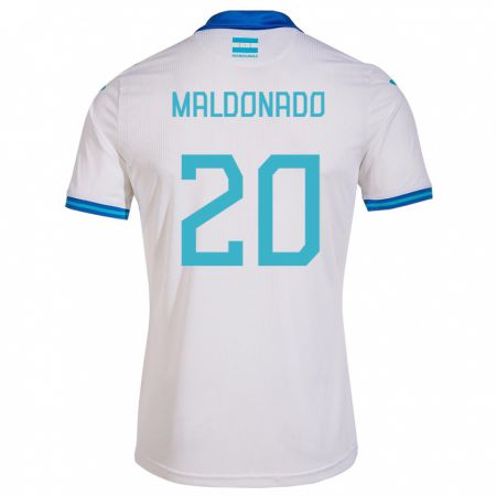 Kandiny Mujer Camiseta Honduras Alessandro Maldonado #20 Blanco 1ª Equipación 24-26 La Camisa Chile