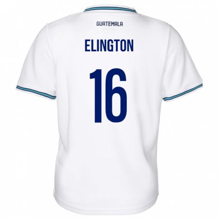 Kandiny Mujer Camiseta Guatemala Elvi Elington #16 Blanco 1ª Equipación 24-26 La Camisa Chile