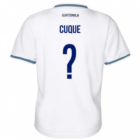 Kandiny Mujer Camiseta Guatemala Diego Cuque #0 Blanco 1ª Equipación 24-26 La Camisa Chile