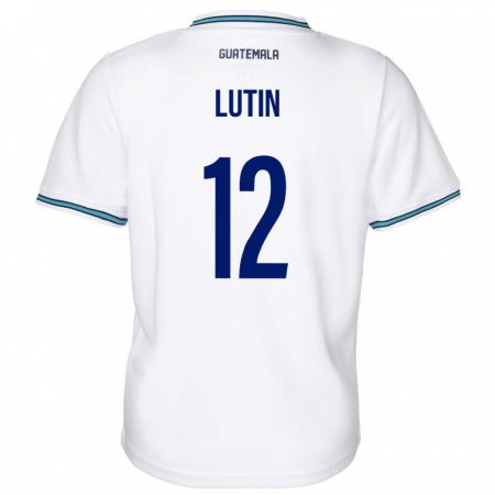 Kandiny Mujer Camiseta Guatemala John Lutin #12 Blanco 1ª Equipación 24-26 La Camisa Chile