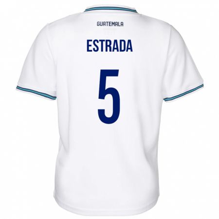 Kandiny Mujer Camiseta Guatemala Elizabeth Estrada #5 Blanco 1ª Equipación 24-26 La Camisa Chile