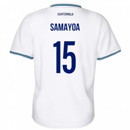 Kandiny Mujer Camiseta Guatemala Giselle Samayoa #15 Blanco 1ª Equipación 24-26 La Camisa Chile