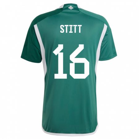 Kandiny Mujer Camiseta Irlanda Del Norte Dylan Stitt #16 Verde 1ª Equipación 24-26 La Camisa Chile