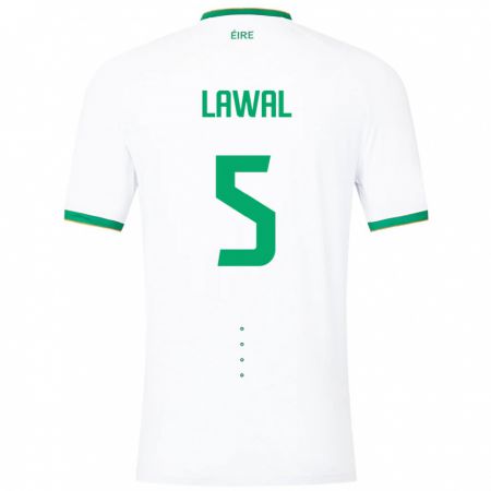 Kandiny Mujer Camiseta Irlanda Bosun Lawal #5 Blanco 2ª Equipación 24-26 La Camisa Chile