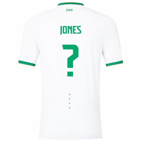 Kandiny Mujer Camiseta Irlanda Nico Jones #0 Blanco 2ª Equipación 24-26 La Camisa Chile