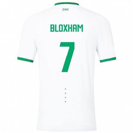 Kandiny Mujer Camiseta Irlanda Tom Bloxham #7 Blanco 2ª Equipación 24-26 La Camisa Chile