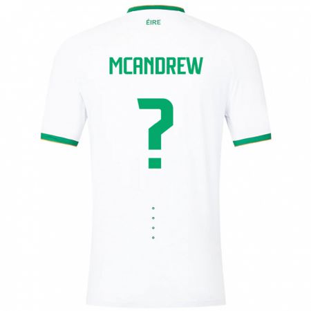 Kandiny Mujer Camiseta Irlanda Niall Mcandrew #0 Blanco 2ª Equipación 24-26 La Camisa Chile
