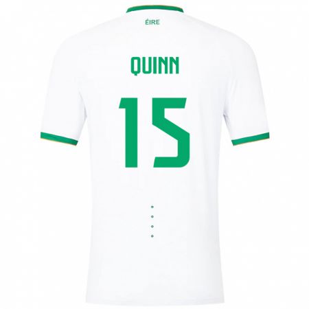 Kandiny Mujer Camiseta Irlanda Lucy Quinn #15 Blanco 2ª Equipación 24-26 La Camisa Chile