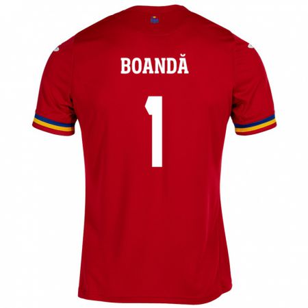 Kandiny Mujer Camiseta Rumania Lavinia Boandă #1 Rojo 2ª Equipación 24-26 La Camisa Chile