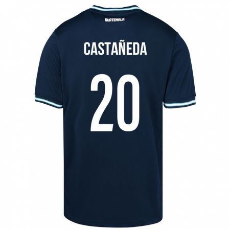 Kandiny Mujer Camiseta Guatemala Brayam Castañeda #20 Azul 2ª Equipación 24-26 La Camisa Chile