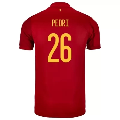 Kandiny - Niño Selección de fútbol de España Camiseta Pedri #26 1ª  Equipación Rojo 2021 Chile