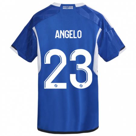 Kandiny Niño Camiseta Ângelo #23 Azul 1ª Equipación 2023/24 La Camisa Chile