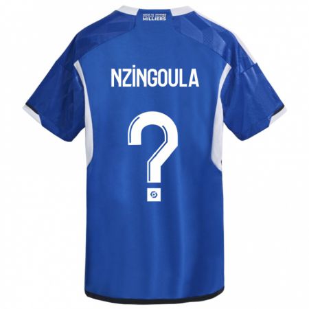 Kandiny Niño Camiseta Rabby Nzingoula #0 Azul 1ª Equipación 2023/24 La Camisa Chile