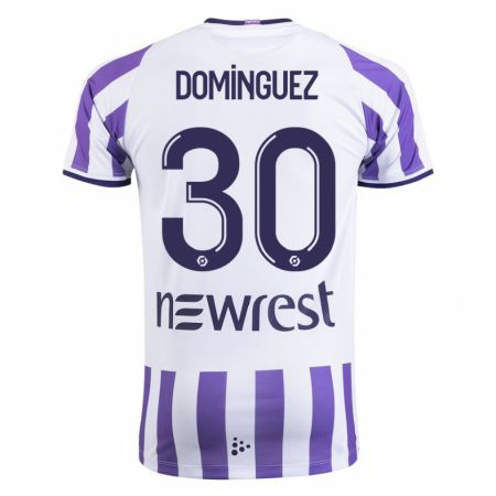 Kandiny Niño Camiseta Álex Domínguez #30 Blanco 1ª Equipación 2023/24 La Camisa Chile